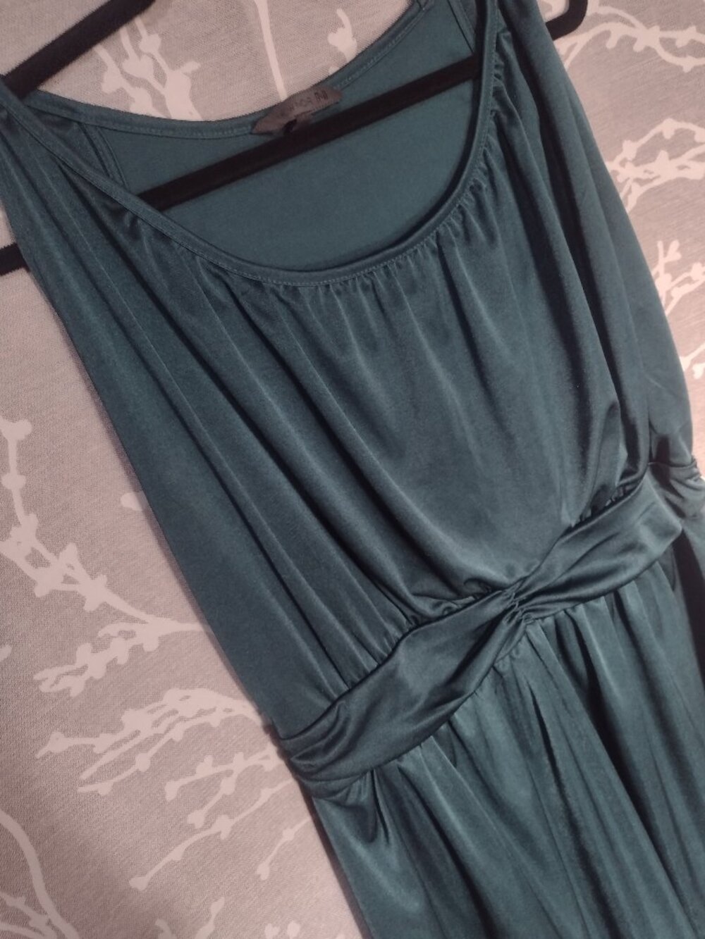 Emerald Green Satin Dress